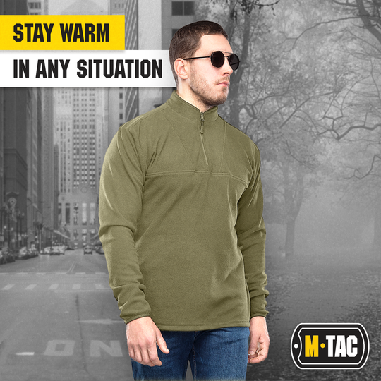 M-Tac Delta Fleece Jacket - Tactical Underwear Top Sweater 1/4 Zip