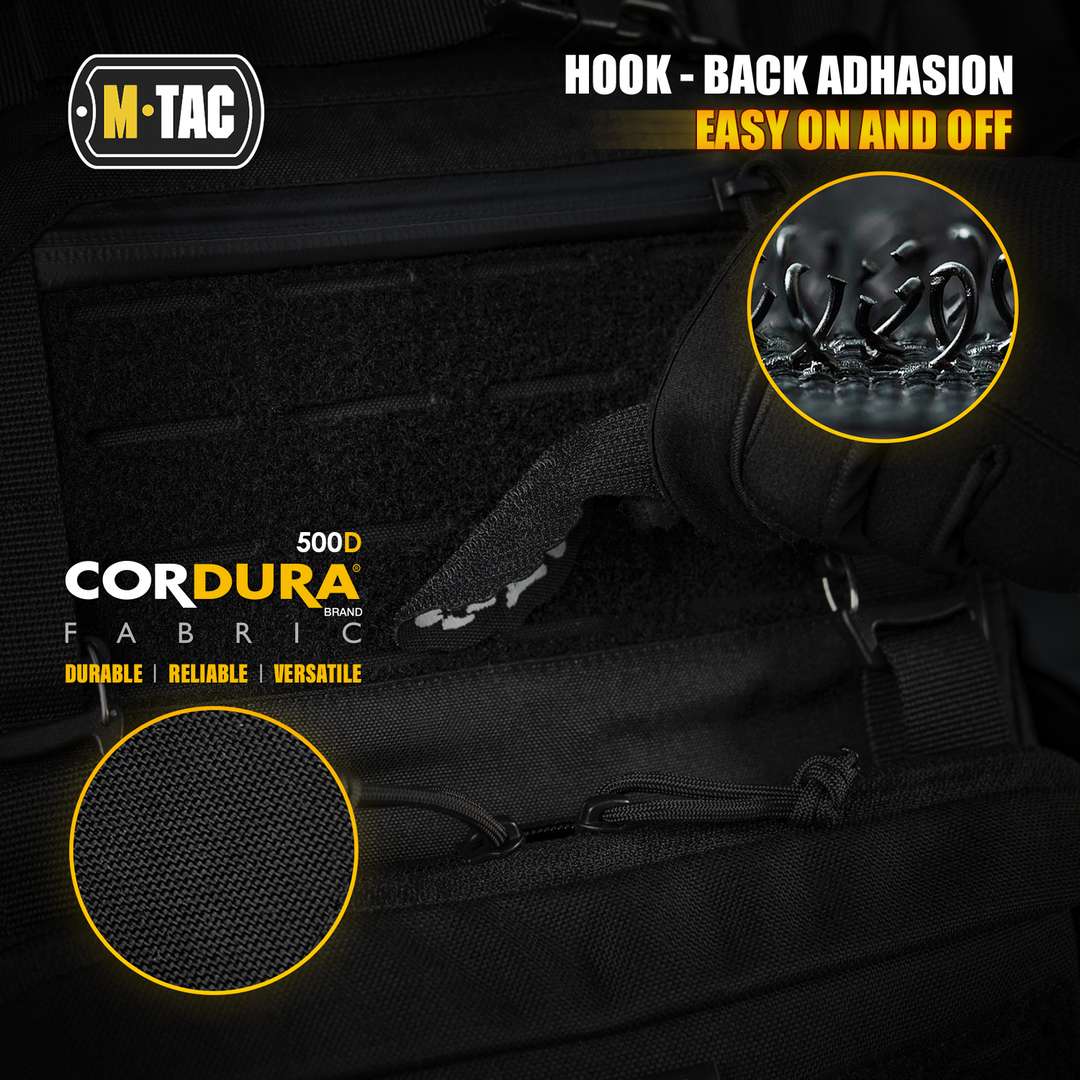 M-Tac GITD Patch Crossed Fingers Black