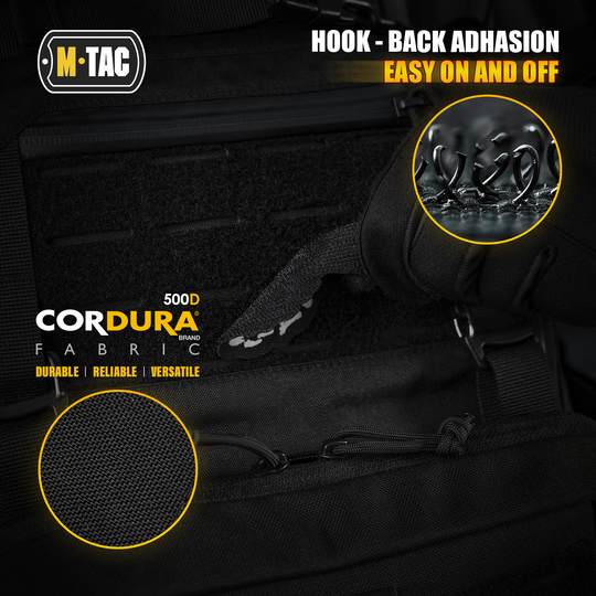 M-Tac GITD Patch Crossed Fingers Black