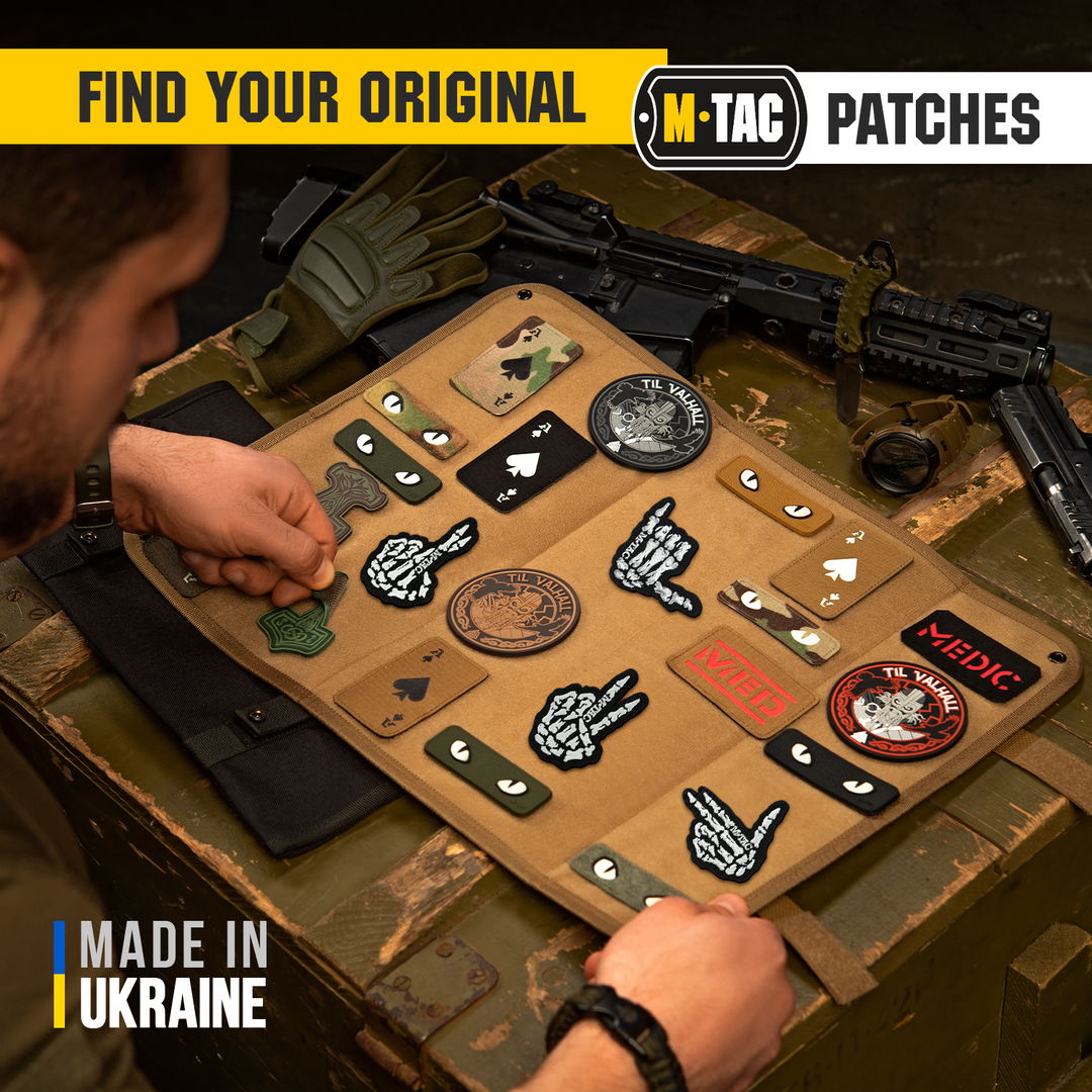 M-Tac GITD Patch Crossed Fingers Black