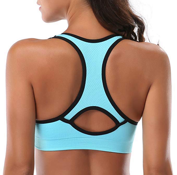 Jupiter Gear: Women’s Stylish Racerback Athletic Sports Bra | Padded Seamless High Impact Support for Yoga, Gym Workouts, Fitness Training and Running