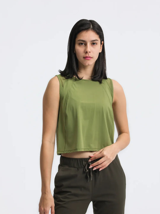 Jupiter Gear: Round-Neck Cropped Tank