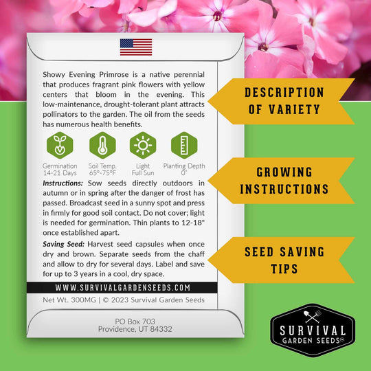 Survival Garden Seeds: Functional Flower Garden Kit - 36 Helpful Flowers