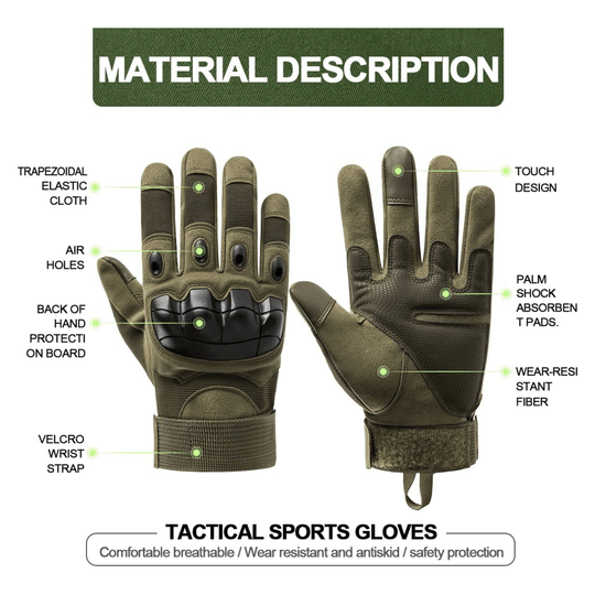 Jupiter Gear: Tactical Military Airsoft Gloves for Outdoor Sports, Paintball, and Motorcycling with Touchscreen Fingertip Capability