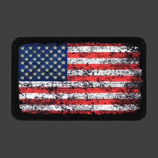 M-Tac patch US flag vintage ( 3" x 2") Black/GID