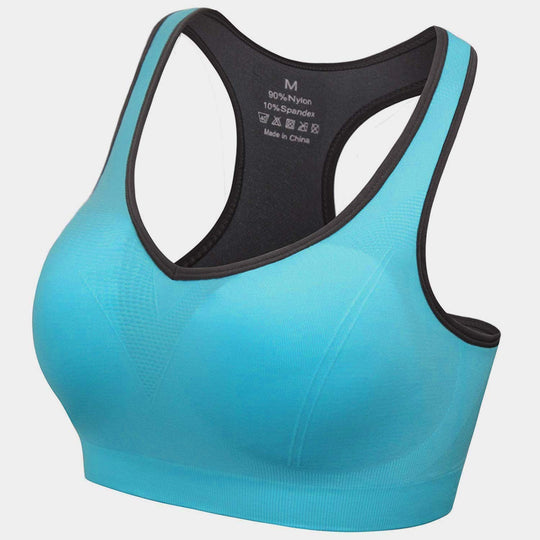 Jupiter Gear: Women’s Stylish Racerback Athletic Sports Bra | Padded Seamless High Impact Support for Yoga, Gym Workouts, Fitness Training and Running