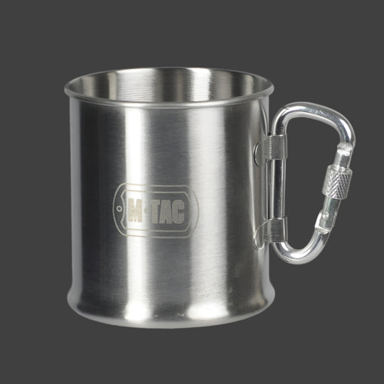 M-Tac Mug 8.5oz Stainless Steel with Carabiner