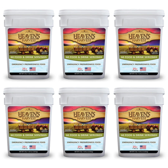 Heaven's Harvest: Starter Food & Drink Buckets - Emergency Survival Food Kit