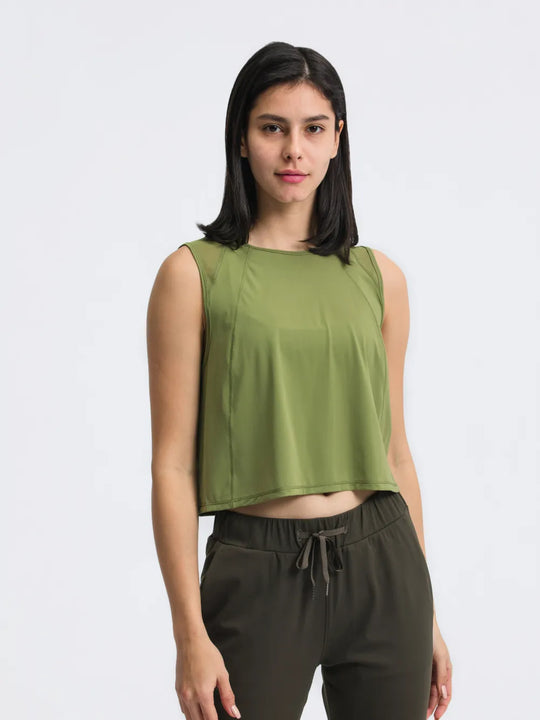 Jupiter Gear: Round-Neck Cropped Tank