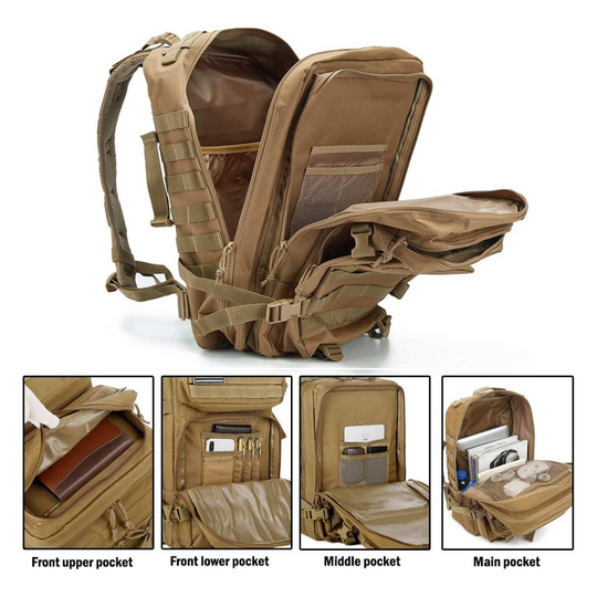 Jupiter Gear: Military 3P Tactical 45L Backpack Army 3 Day Assault Pack Molle Bag Rucksack Range Bag