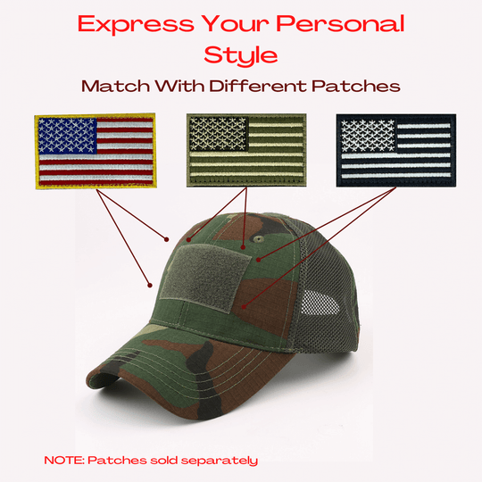 Jupiter Gear: Military-Style Tactical Patch Hat with Adjustable Strap | Breathable & Unisex
