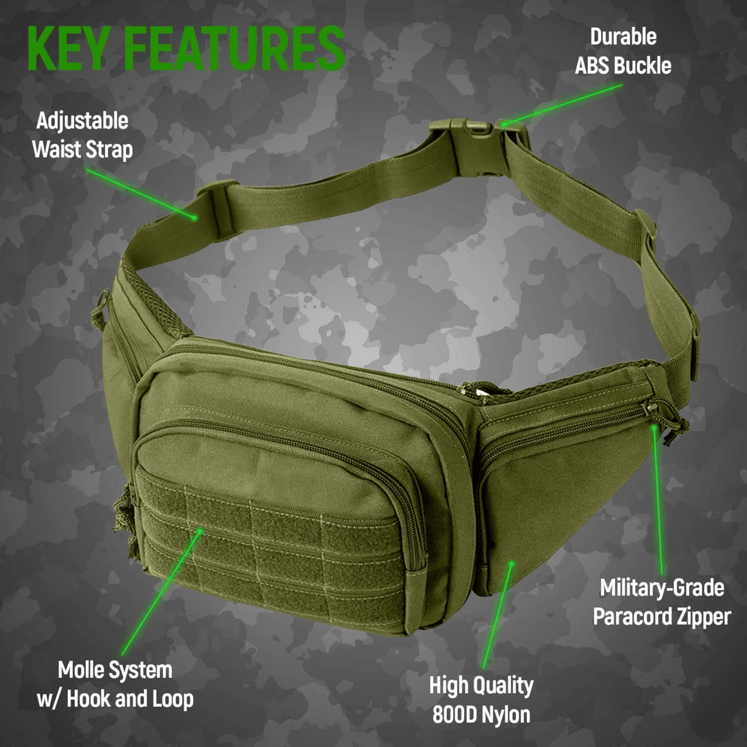Jupiter Gear: Tactical Waist Bag & MOLLE EDC Pouch For Outdoor Activities