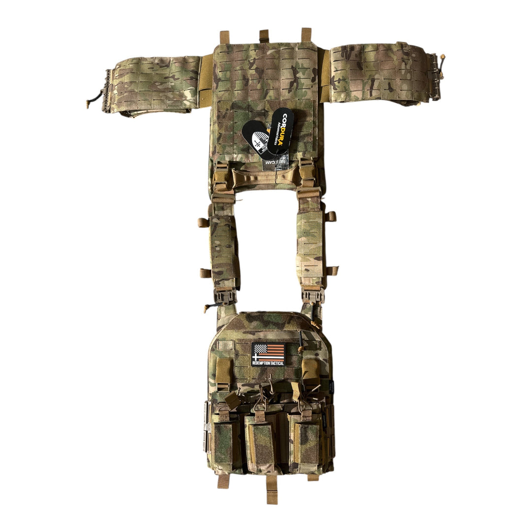 Redemption Tactical Crusader 2.0® V4 - Lightweight Level IV Plates + Level III PE Side Plates + Carrier + Mag Pouches - Full Kit