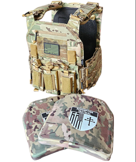 Redemption Tactical Crusader 2.0® Armore Kit - Lightweight Level IV Plates + Plate Carrier - Full Kit