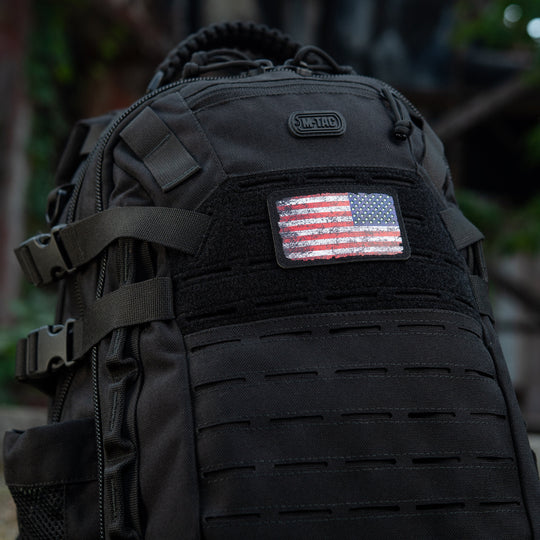 M-Tac patch U.S. Flag Reverse Vintage Black/GID