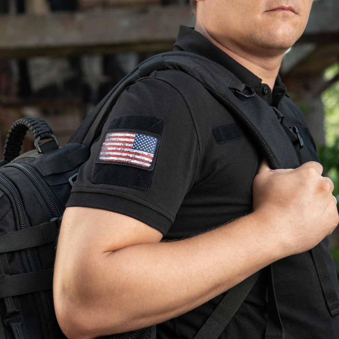 M-Tac patch U.S. Flag Reverse Vintage Black/GID