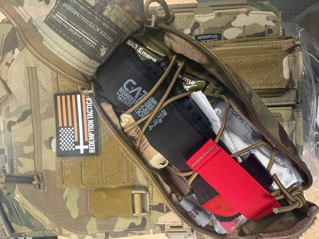 Redemption Tactical Crusader 2.0® - St. Michael Armor Kit - Carrier + Medical Kit + + Level IV Plates + Level III Side Plates