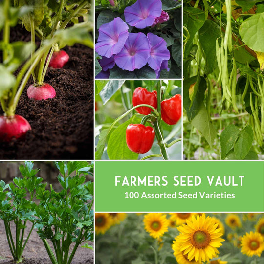 Survival Garden Seeds: Farmers Survival Seed Vault - 100 Varieties