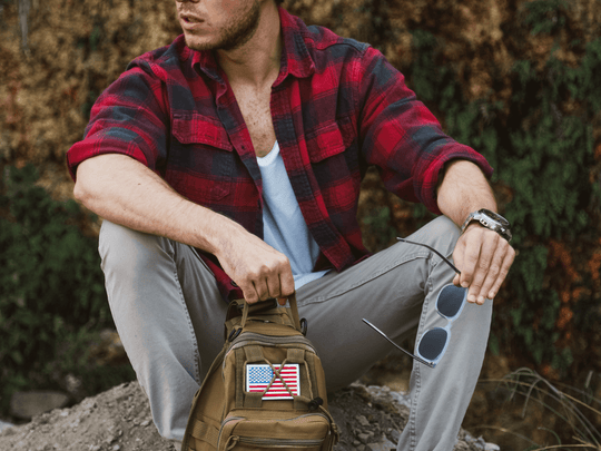 Jupiter Gear: Tactical USA Flag Patch with Detachable Backing