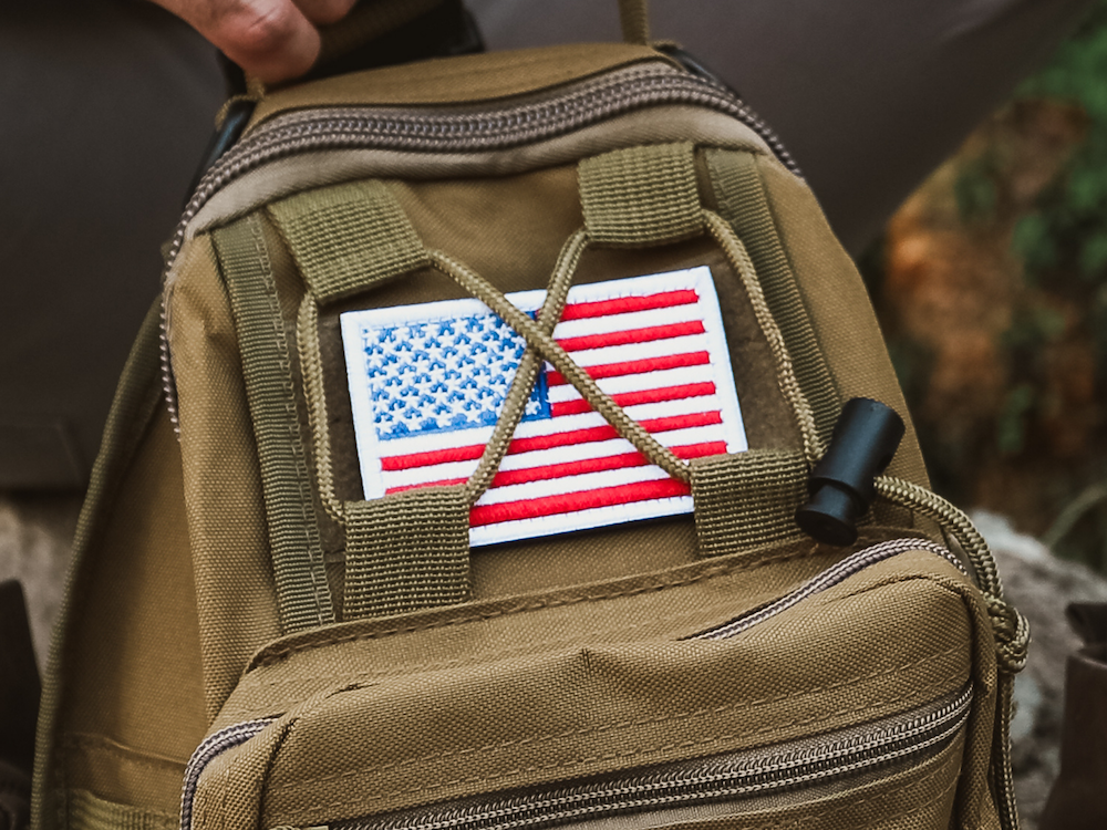Jupiter Gear: Tactical USA Flag Patch with Detachable Backing