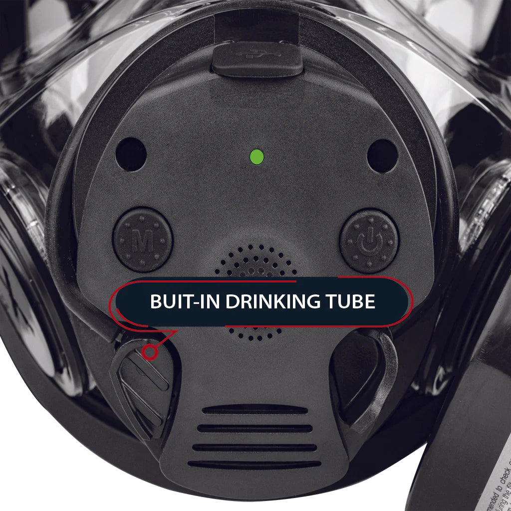 Parcil Safety NB-100E Tactical Gas Mask with Electronic Voice Amplifier and Radio Transmitter/Receiver