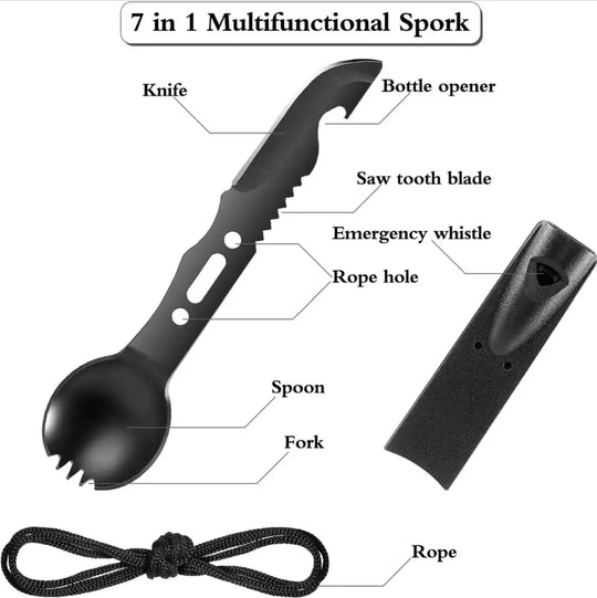 HighSpeedDaddy: 7 in 1 Multifunctional Spork / Knife-1