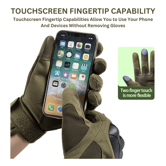 Jupiter Gear: Tactical Military Airsoft Gloves for Outdoor Sports, Paintball, and Motorcycling with Touchscreen Fingertip Capability