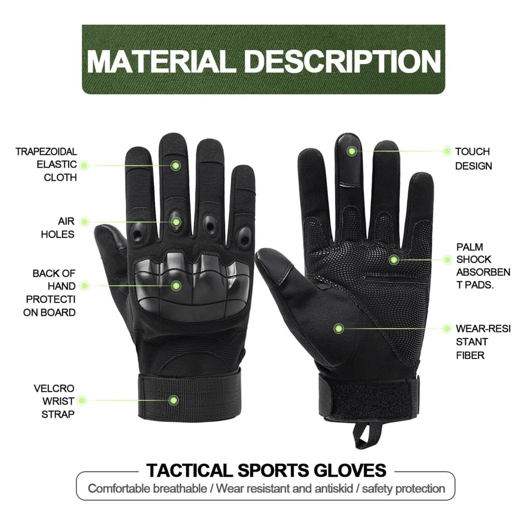Jupiter Gear: Tactical Military Airsoft Gloves for Outdoor Sports, Paintball, and Motorcycling with Touchscreen Fingertip Capability