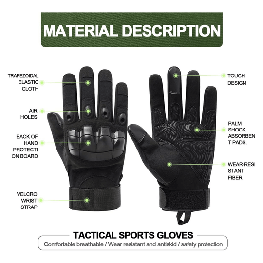Jupiter Gear: Tactical Military Airsoft Gloves for Outdoor Sports, Paintball, and Motorcycling with Touchscreen Fingertip Capability