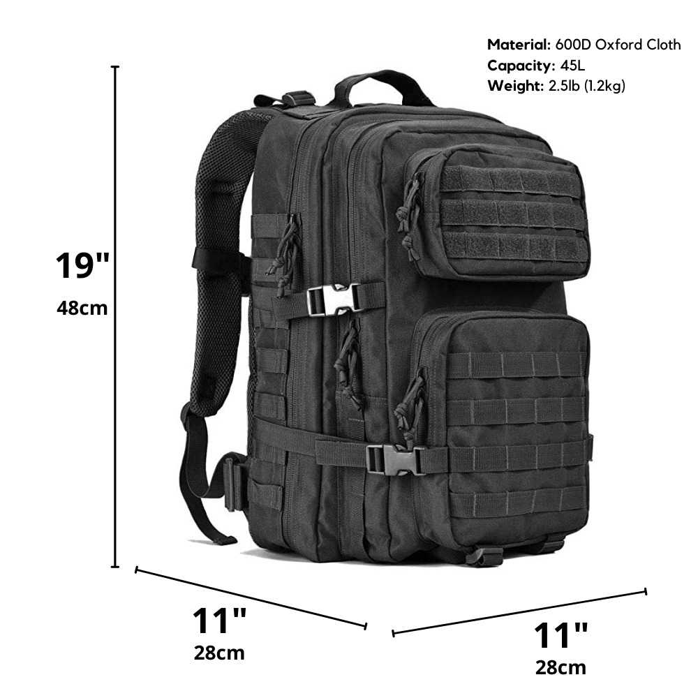 Jupiter Gear: Tactical 45L Molle Rucksack Backpack