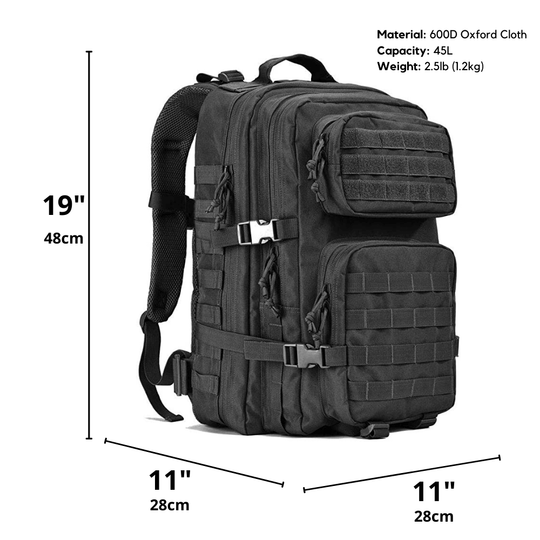 Jupiter Gear: Tactical 45L Molle Rucksack Backpack