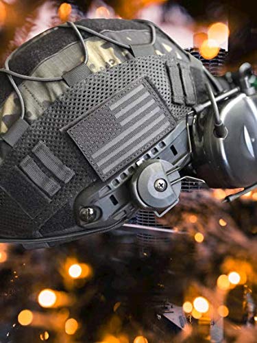 Reflective 3D US Flag Patch with Hook and Loop