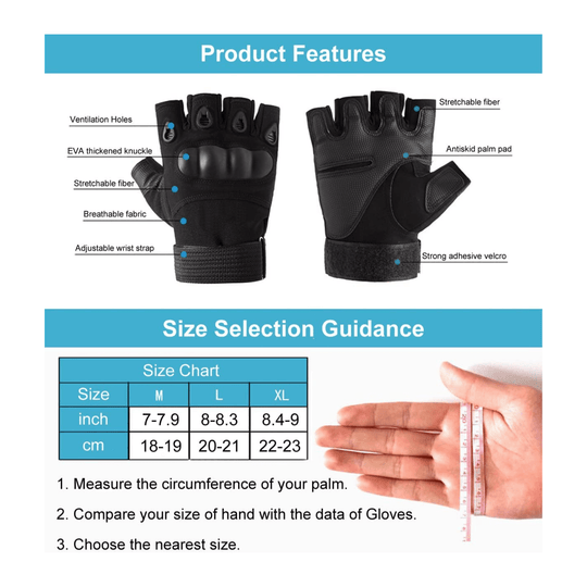 Jupiter Gear: Tactical Fingerless Airsoft Gloves for Outdoor Sports, Paintball, and Motorcycling