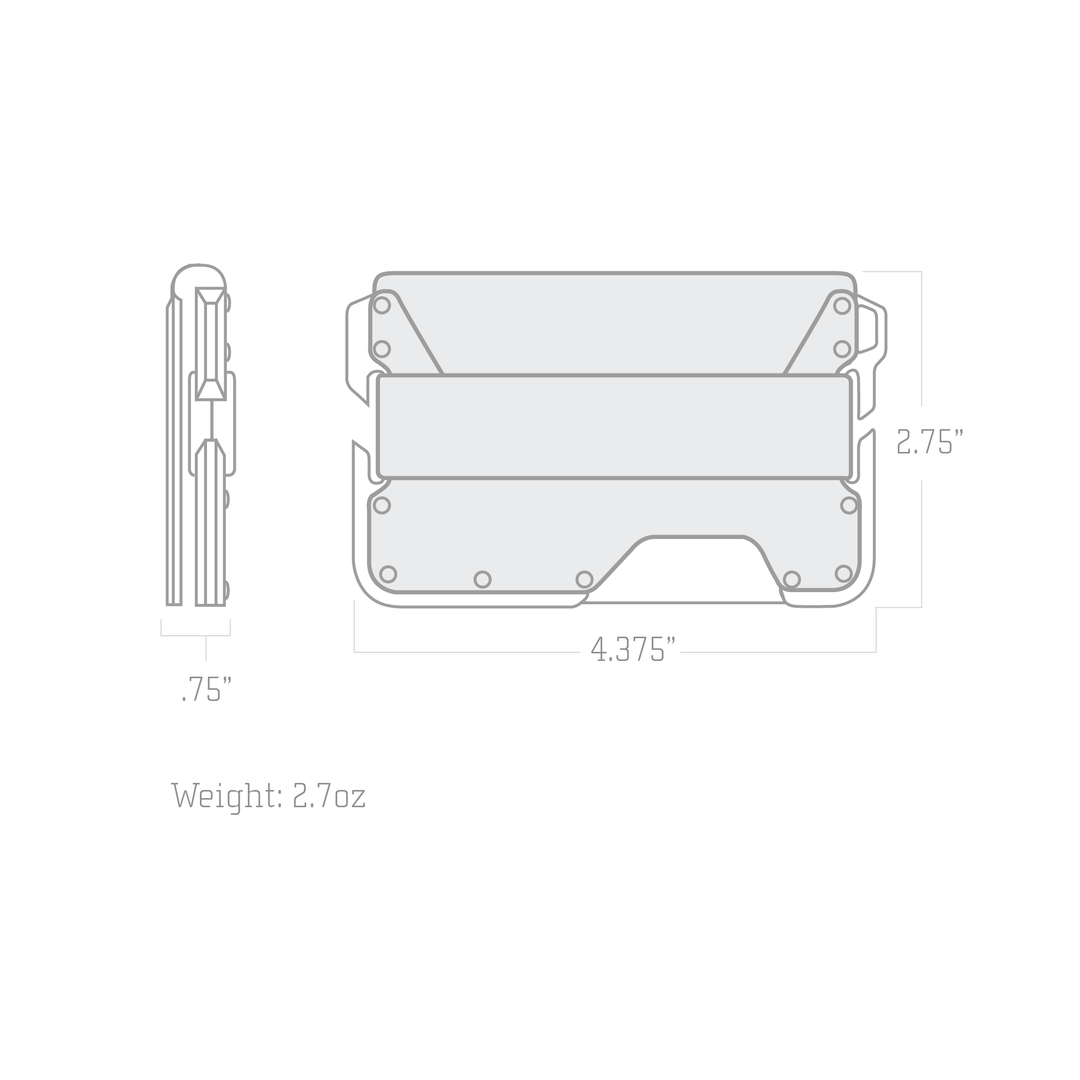 Dango: D01 DAPPER™ BIFOLD WALLET - SPECIAL EDITION - SLATE GREY