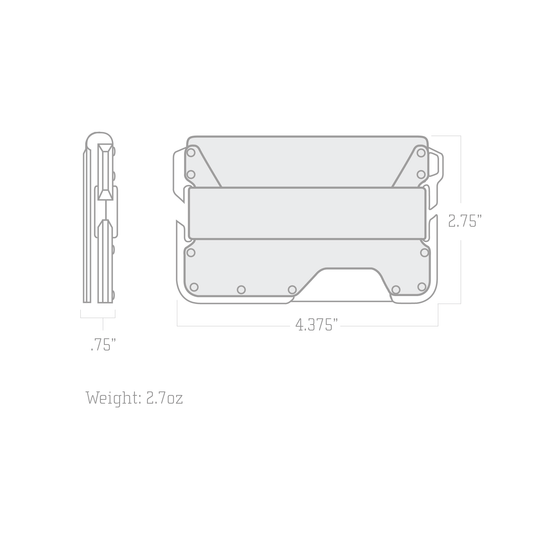 Dango: D01 DAPPER™ BIFOLD WALLET - SPECIAL EDITION - SLATE GREY