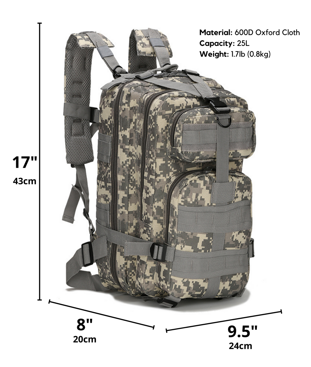 Jupiter Gear: 25L Backpack Molle Bag Rucksack Range Bag