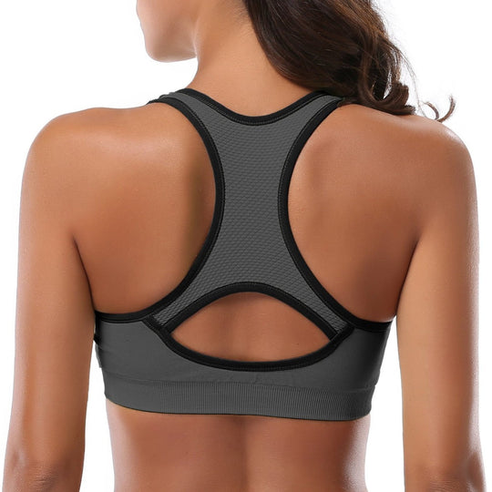 Jupiter Gear: Women’s Stylish Racerback Athletic Sports Bra | Padded Seamless High Impact Support for Yoga, Gym Workouts, Fitness Training and Running