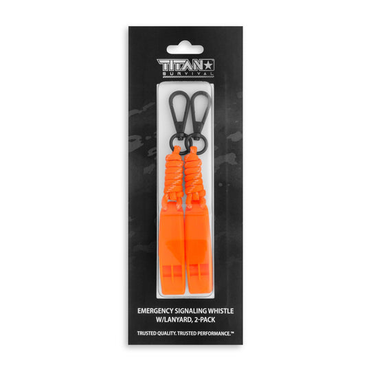 TITAN Survival: Emergency Whistles, 2-PACK