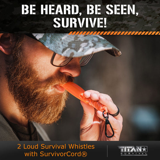 TITAN Survival: Emergency Whistles, 2-PACK
