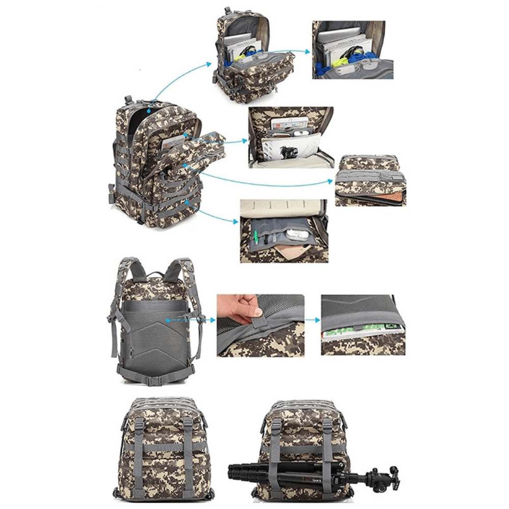 Jupiter Gear: Tactical 45L Molle Rucksack Backpack