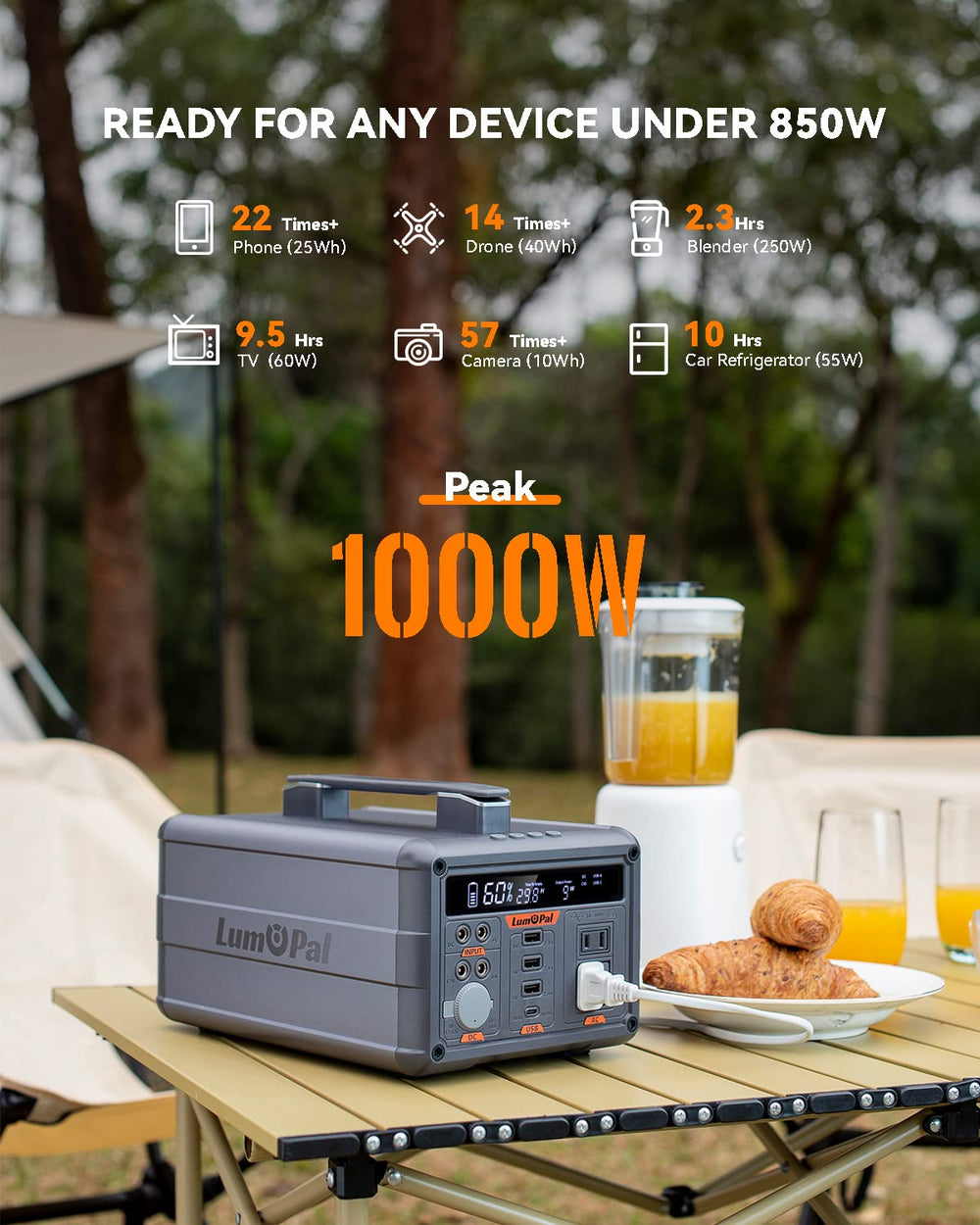 Lumopal: Lum Power 600 Portable Power Station-1