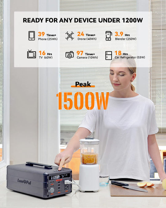 Lumopal: Lum Power 1000 Portable Power Station-1