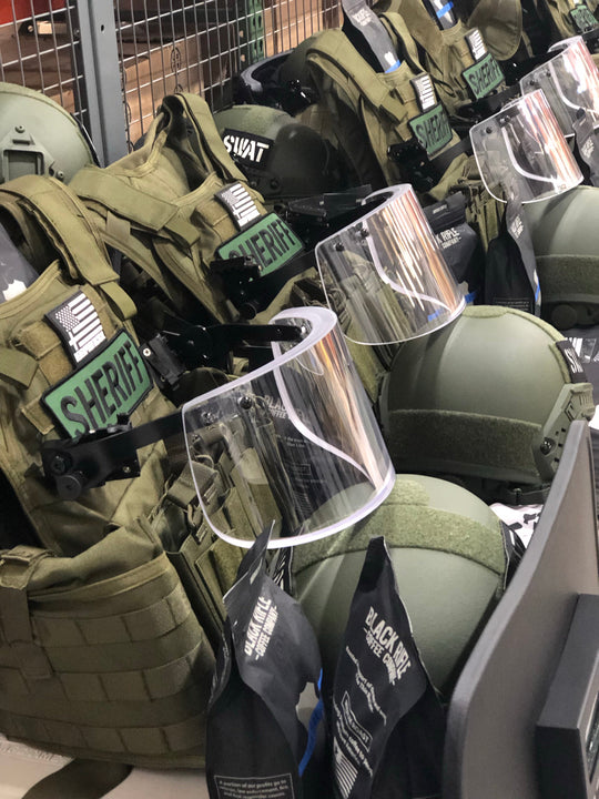 Ballistic Glass Face Shield Level IIIA