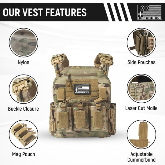 Redemption Tactical "CRUSADER 2.0"® V4 Vest - Plate Carrier Only