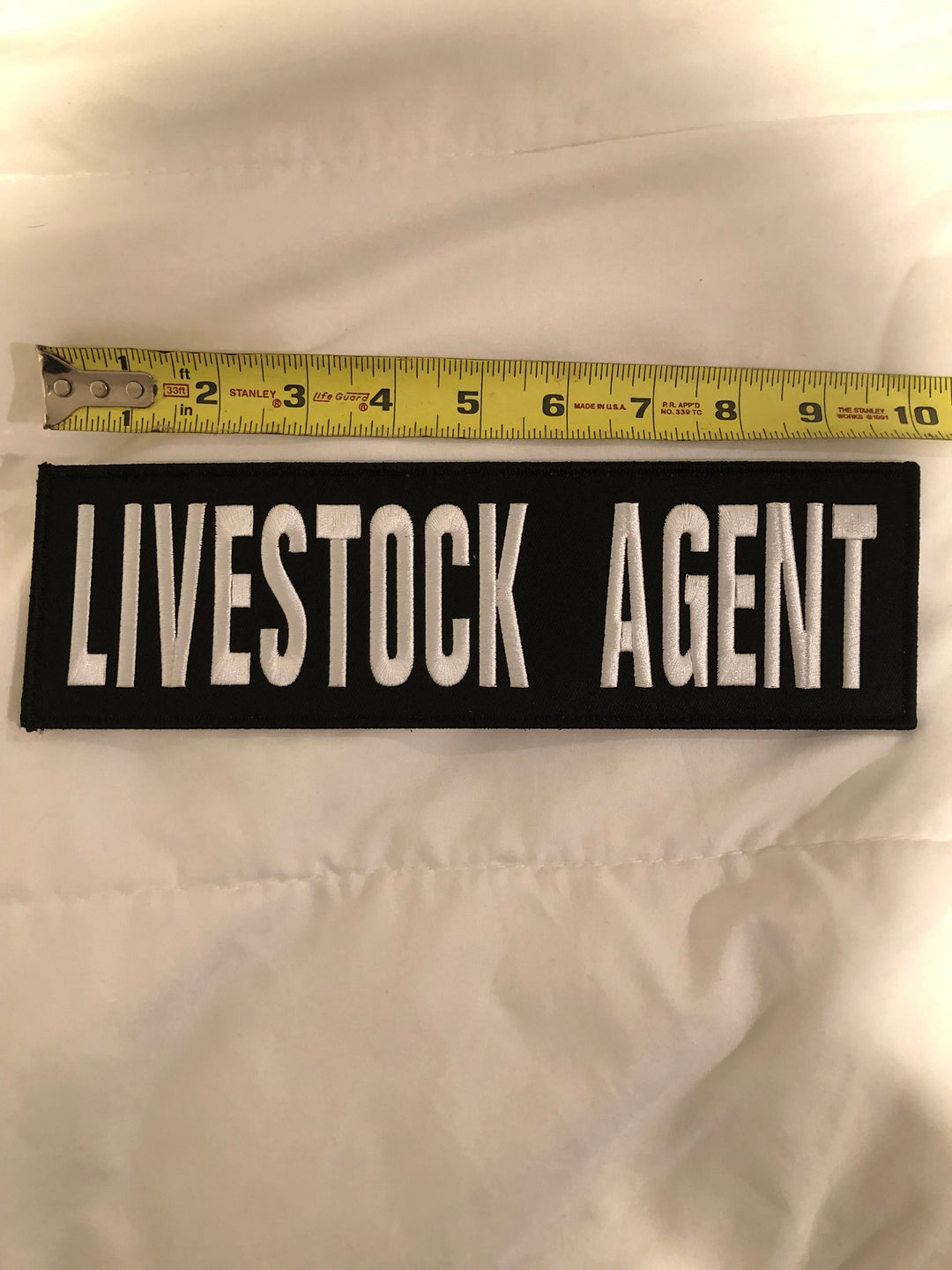 LIVESTOCK AGENT Patches w/ Hook and Loop