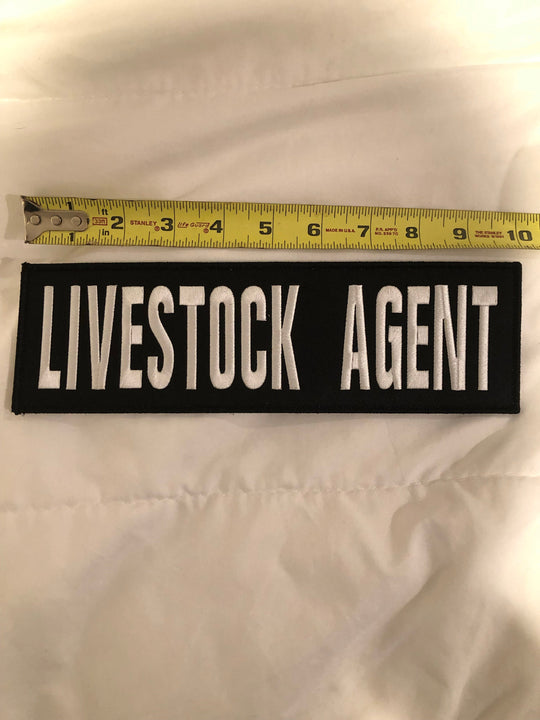LIVESTOCK AGENT Patches w/ Hook and Loop