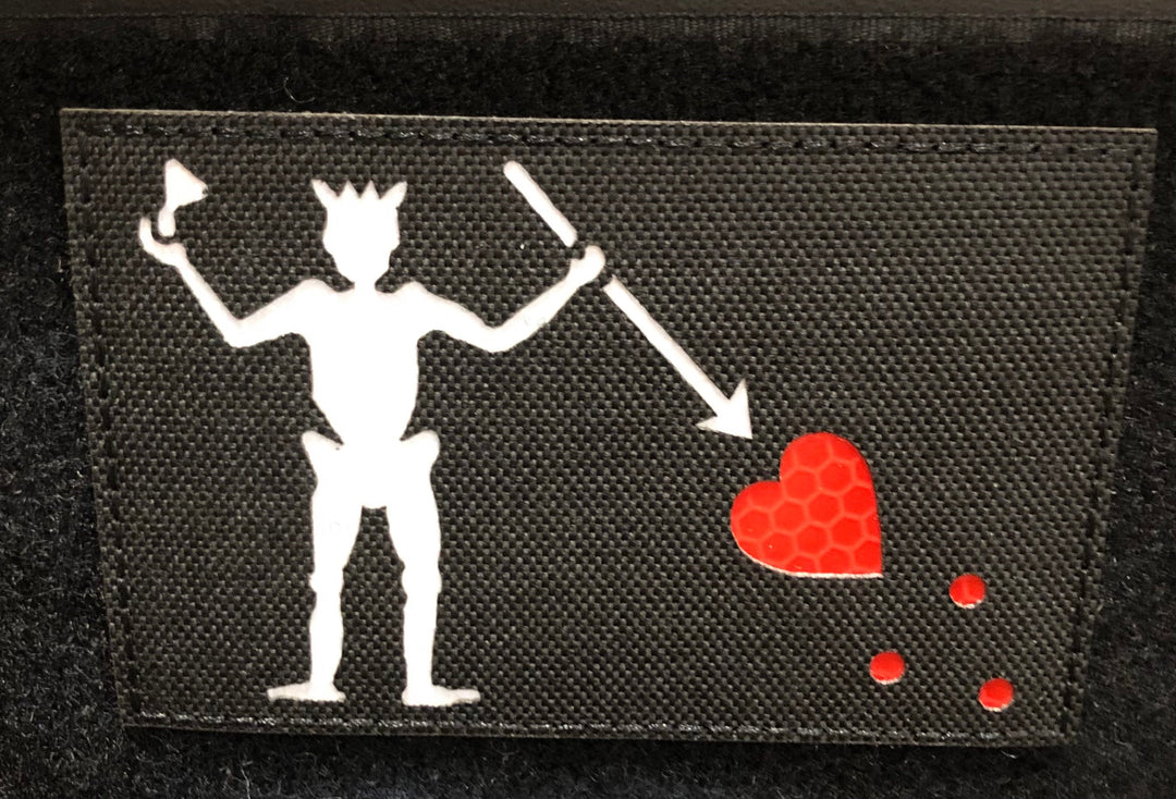 Blackbeard Flag Patch Glow in the Dark Reflective
