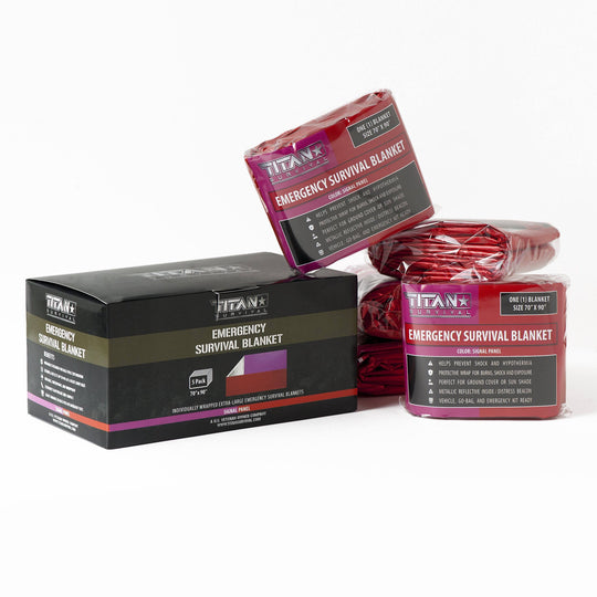 TITAN Survival: XL Emergency Survival Blankets, 5-Pack