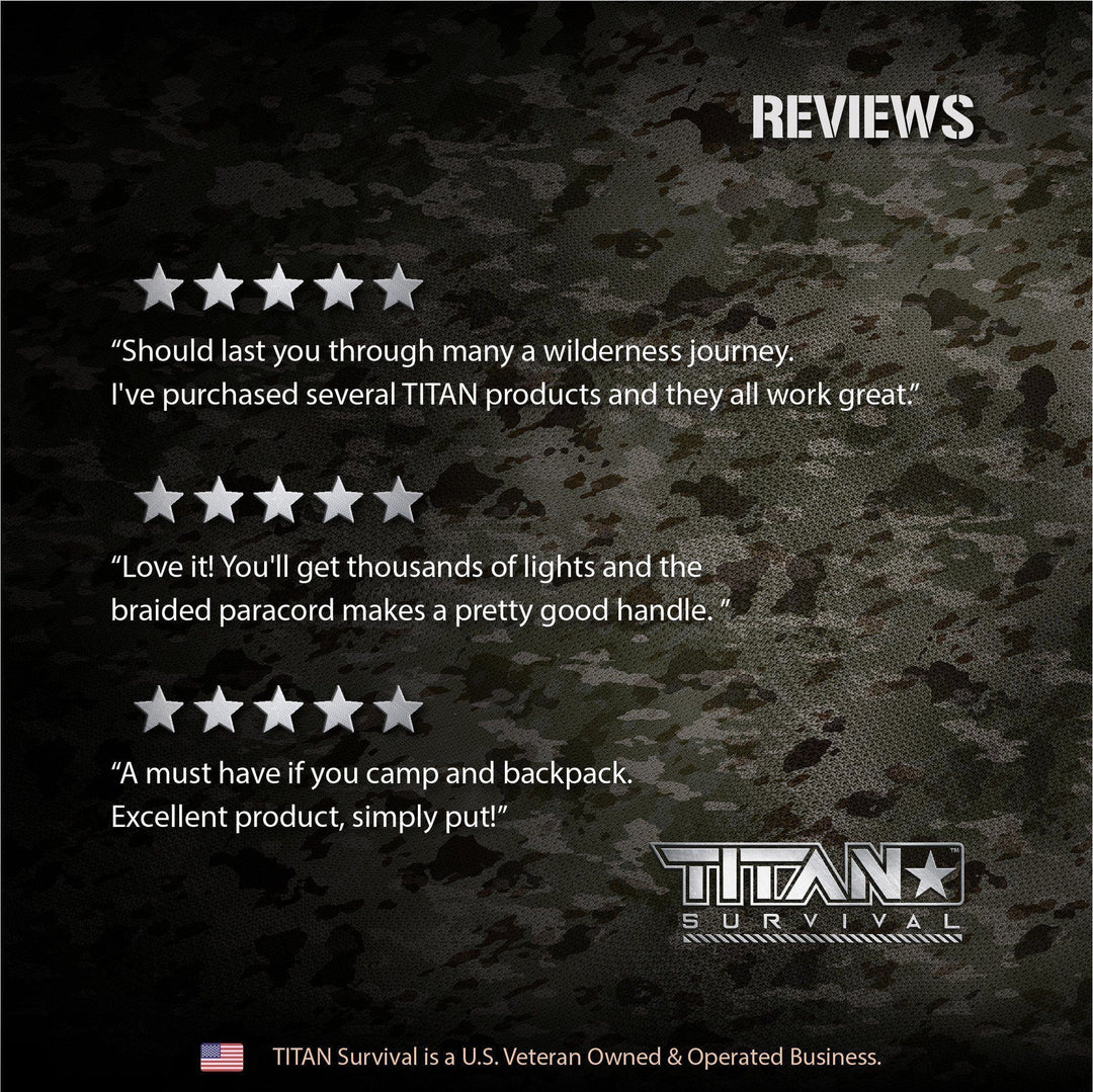 TITAN Survival: Premium Large Ferro Rods, 3-Pack