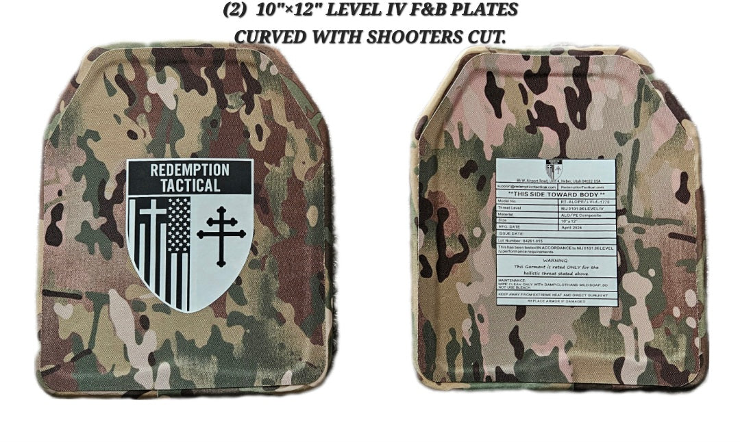 Redemption Tactical Crusader 2.0® Armore Kit - Lightweight Level IV Plates + Plate Carrier - Full Kit